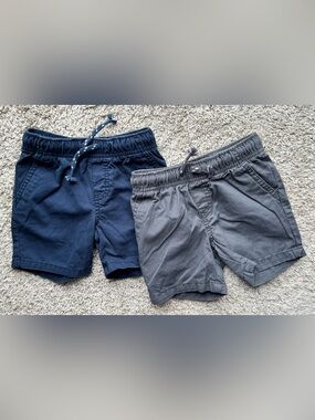 Cat & Jack Toddler Pull-On Shorts Bundle Navy & Gray 18 Months
